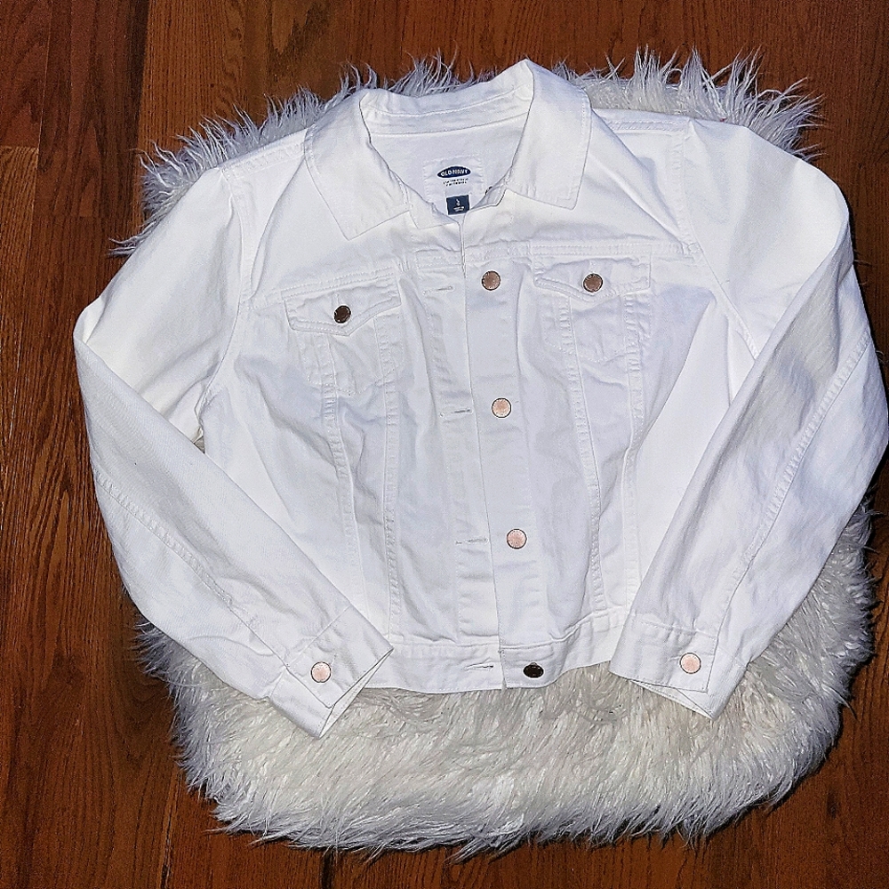 Old Navy white denim jacket
